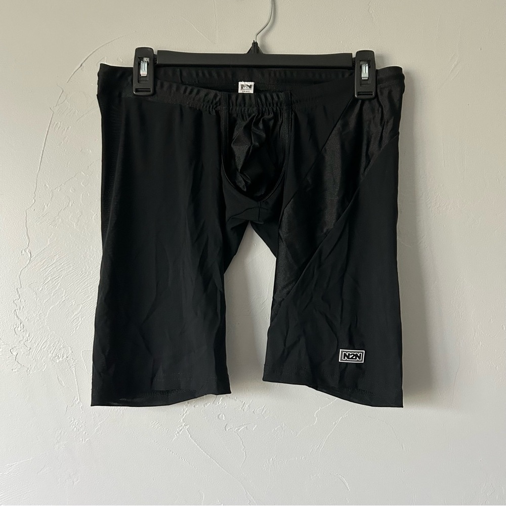 N2N Men’s Black Sheer Mesh Pouch Boxer Shorts Size Large